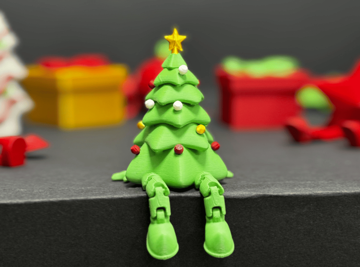 cool things to 3d print for christmas_christmas tree with flexible legs